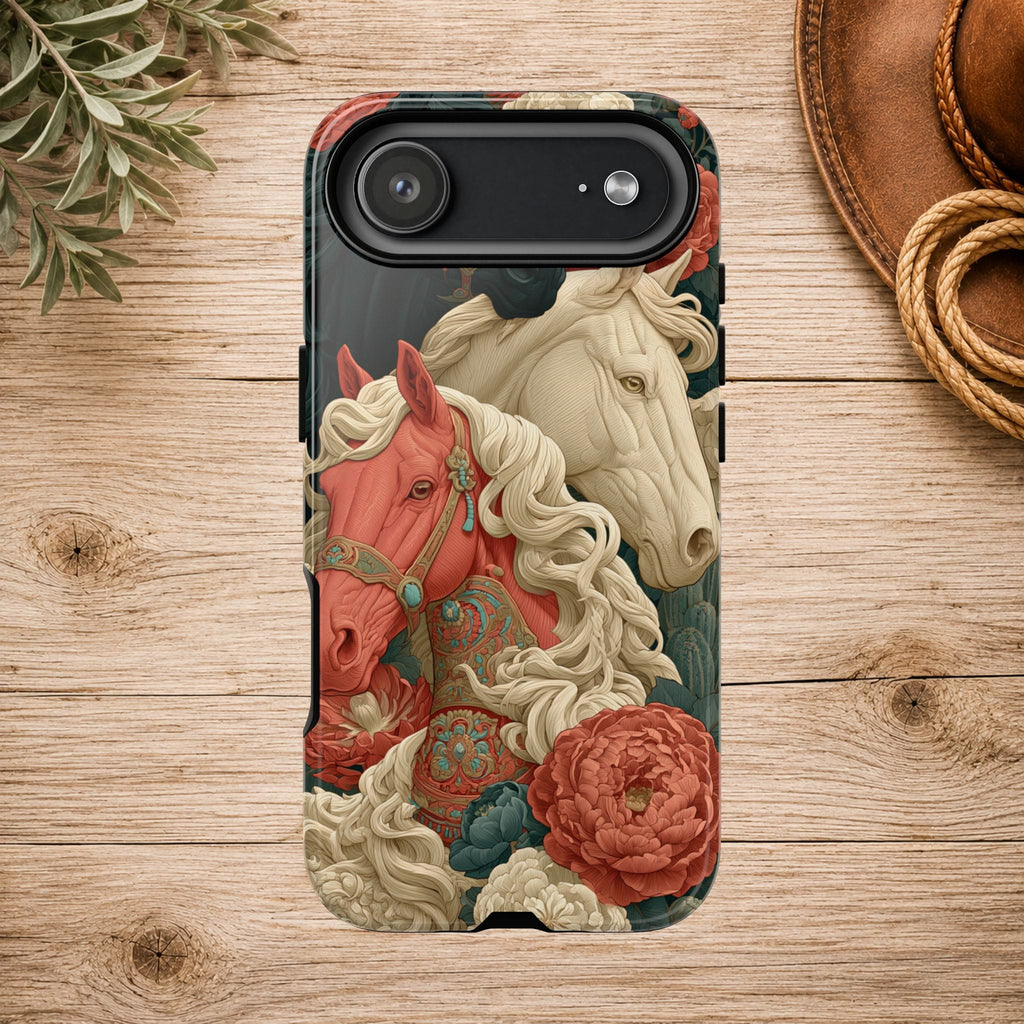 Floral Western Horses Phone Case