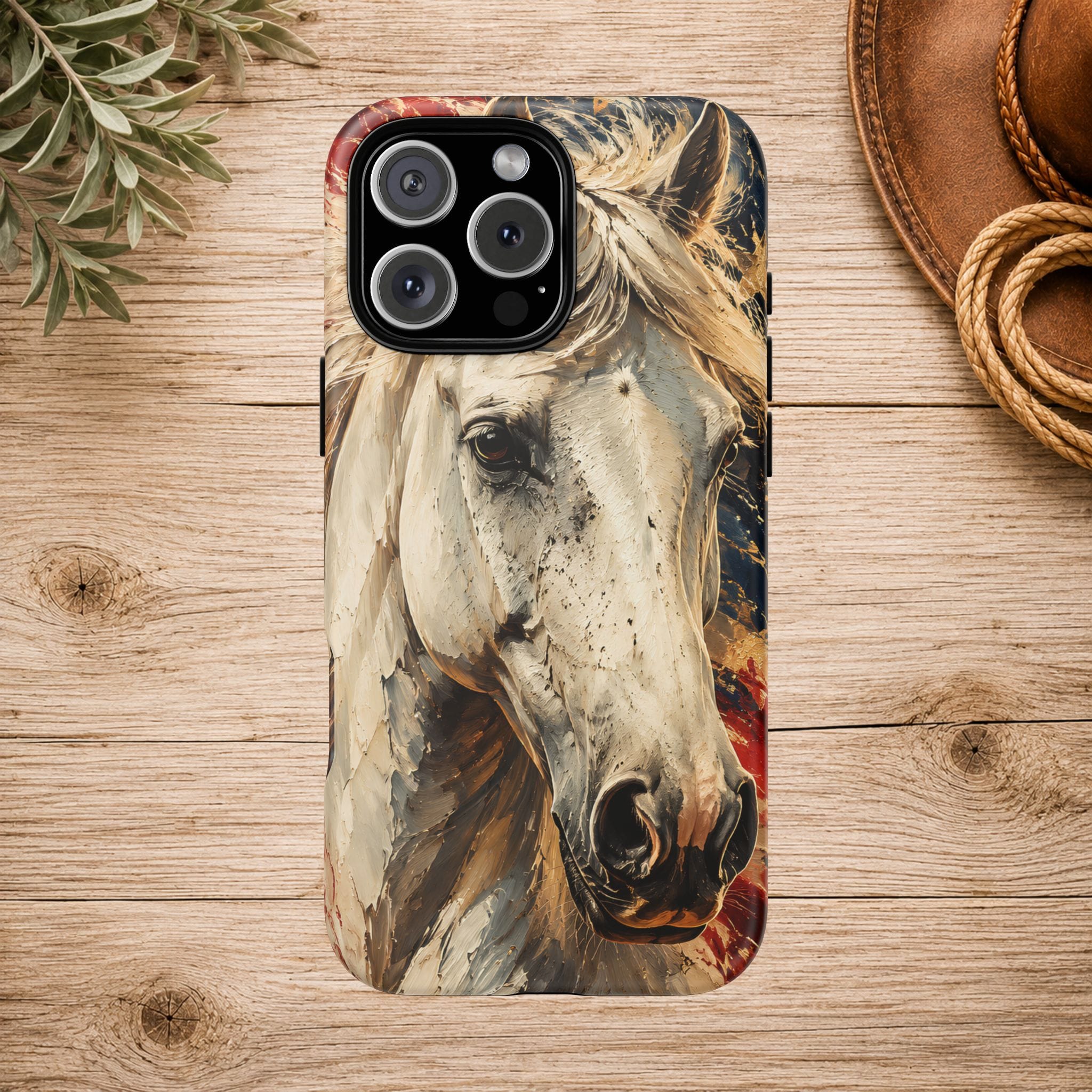 Patriotic White Horse Phone Case