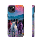 Wild Horses Sunset Mountain Phone Case