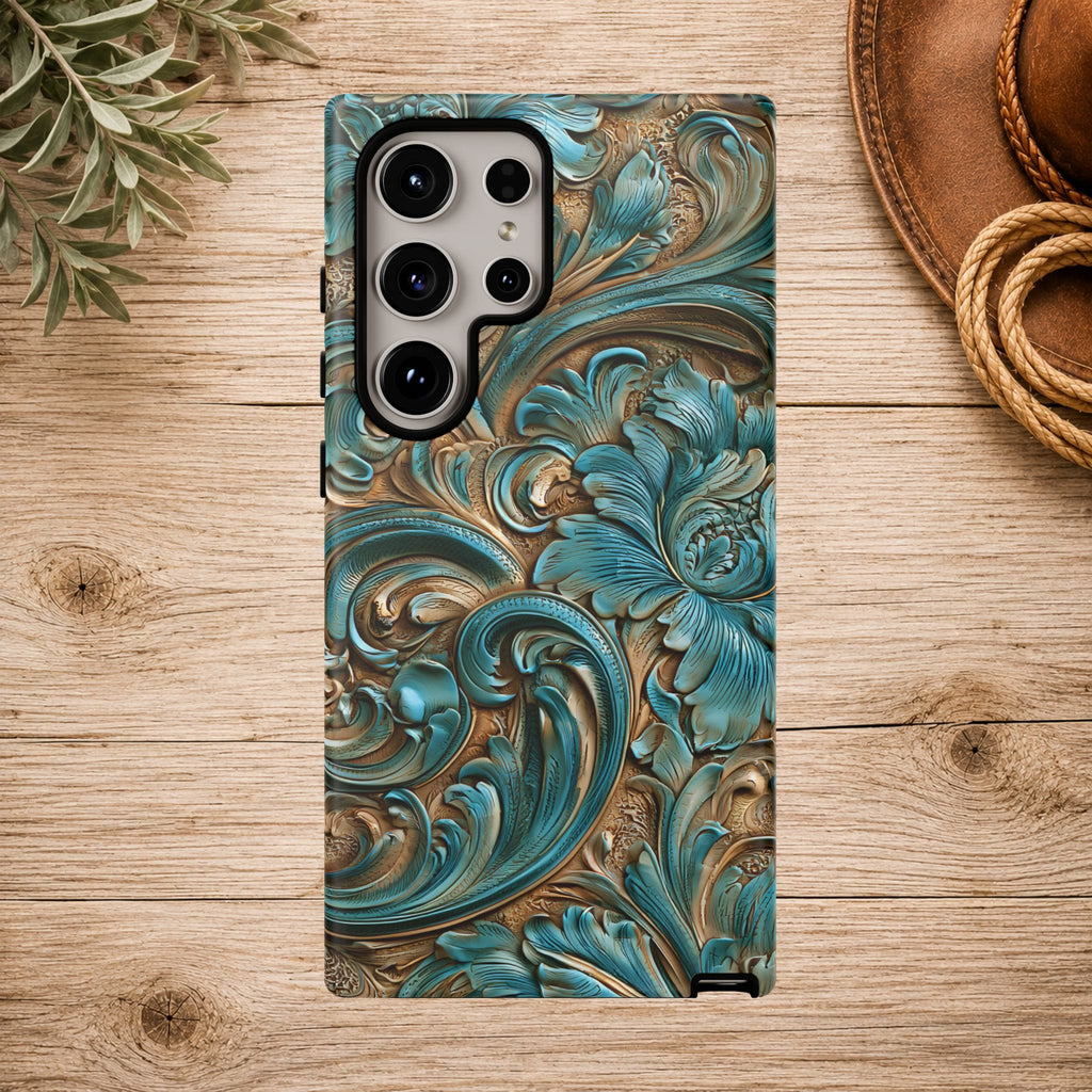 Turquoise  Western Tough Phone Case