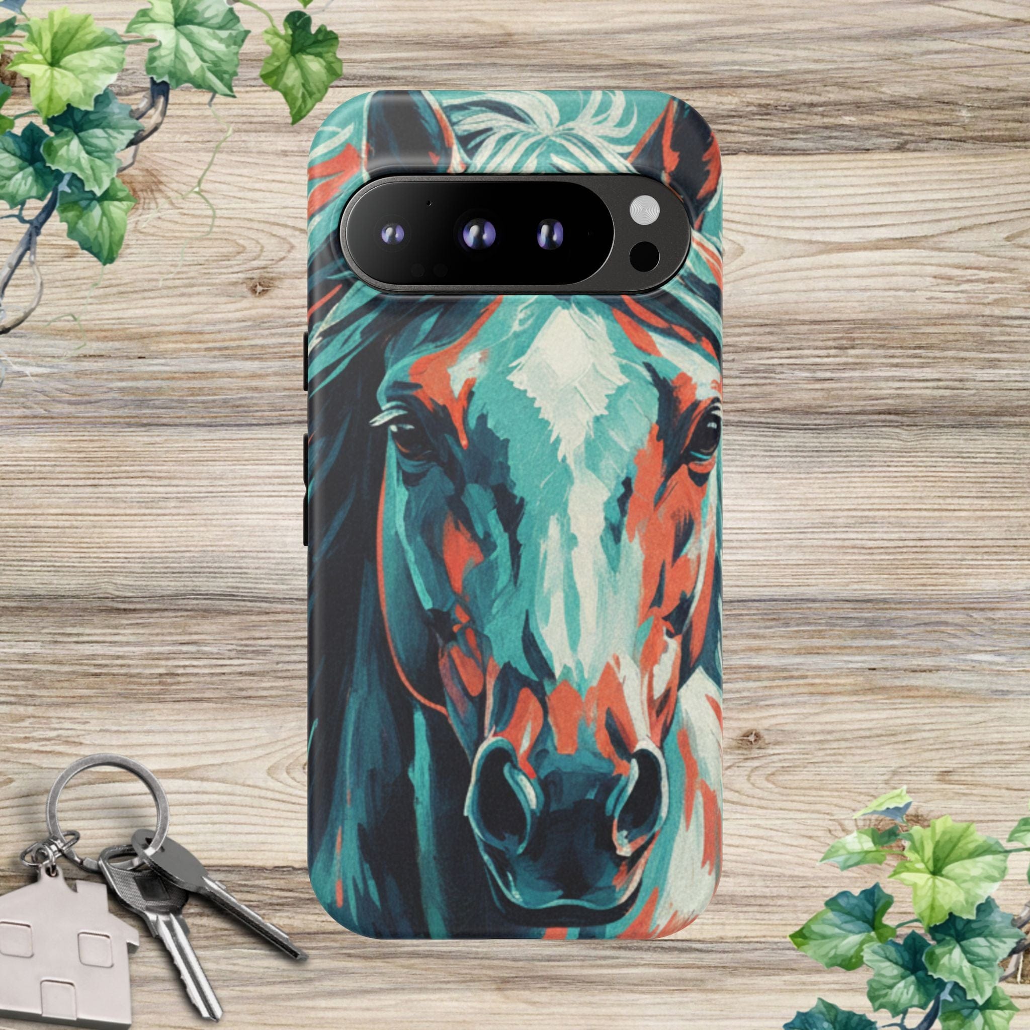 Colorful Horse Head – Turquoise