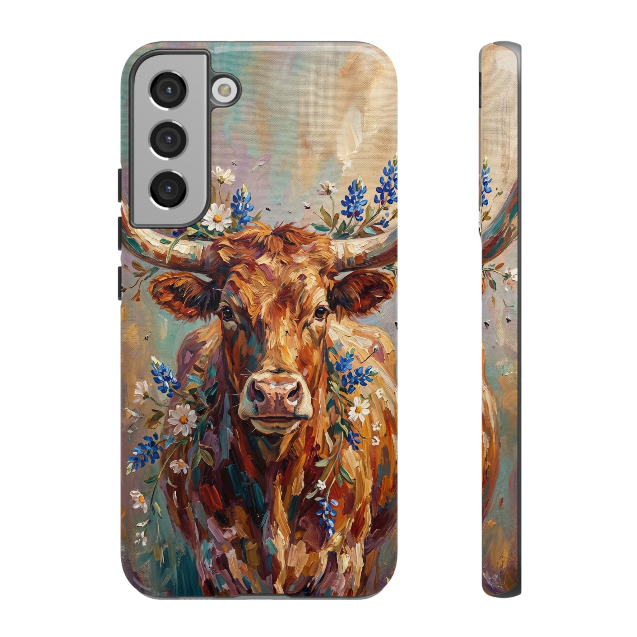 Texas Bluebonnet Longhorn Phone Case