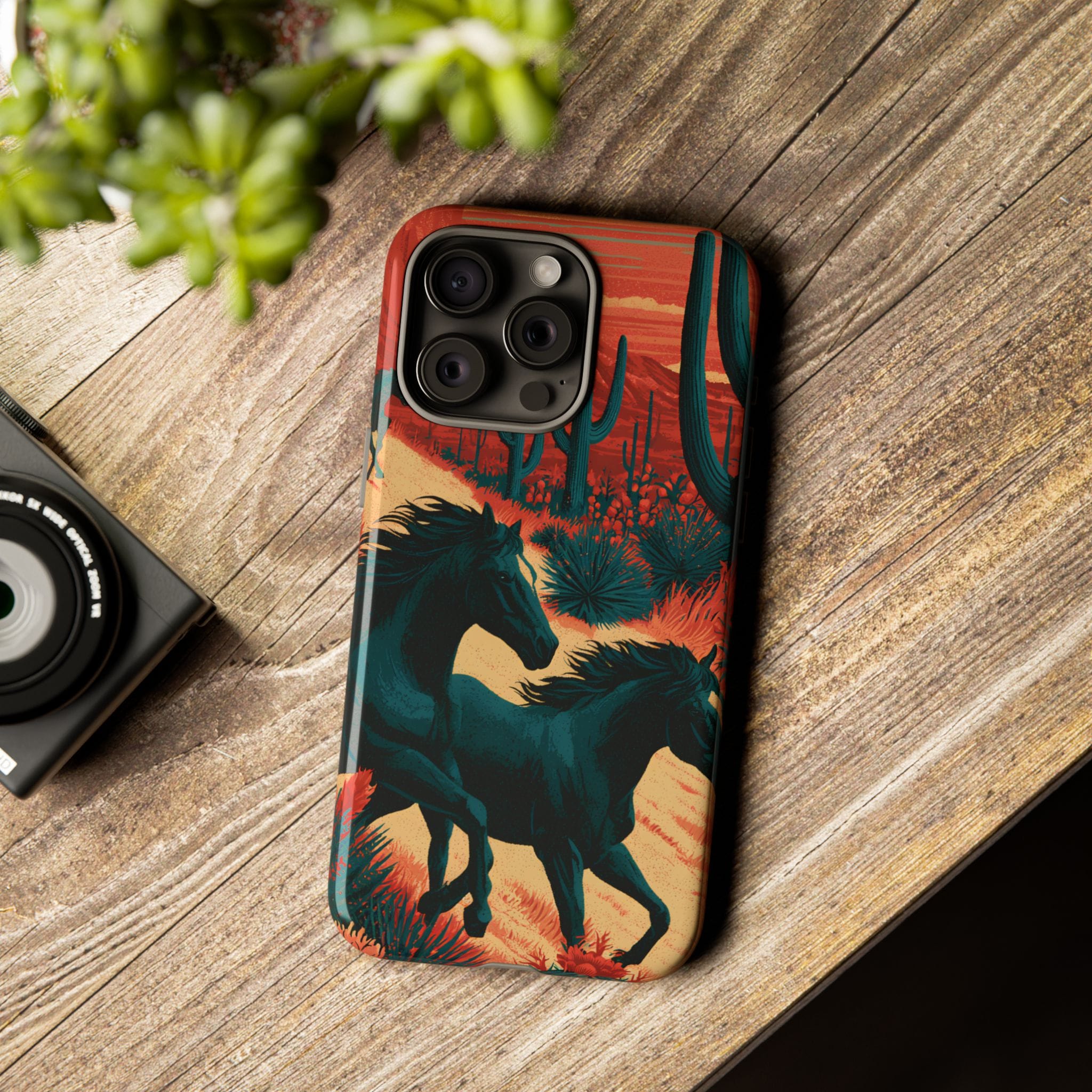 Desert Run Wild Horse Phone Case