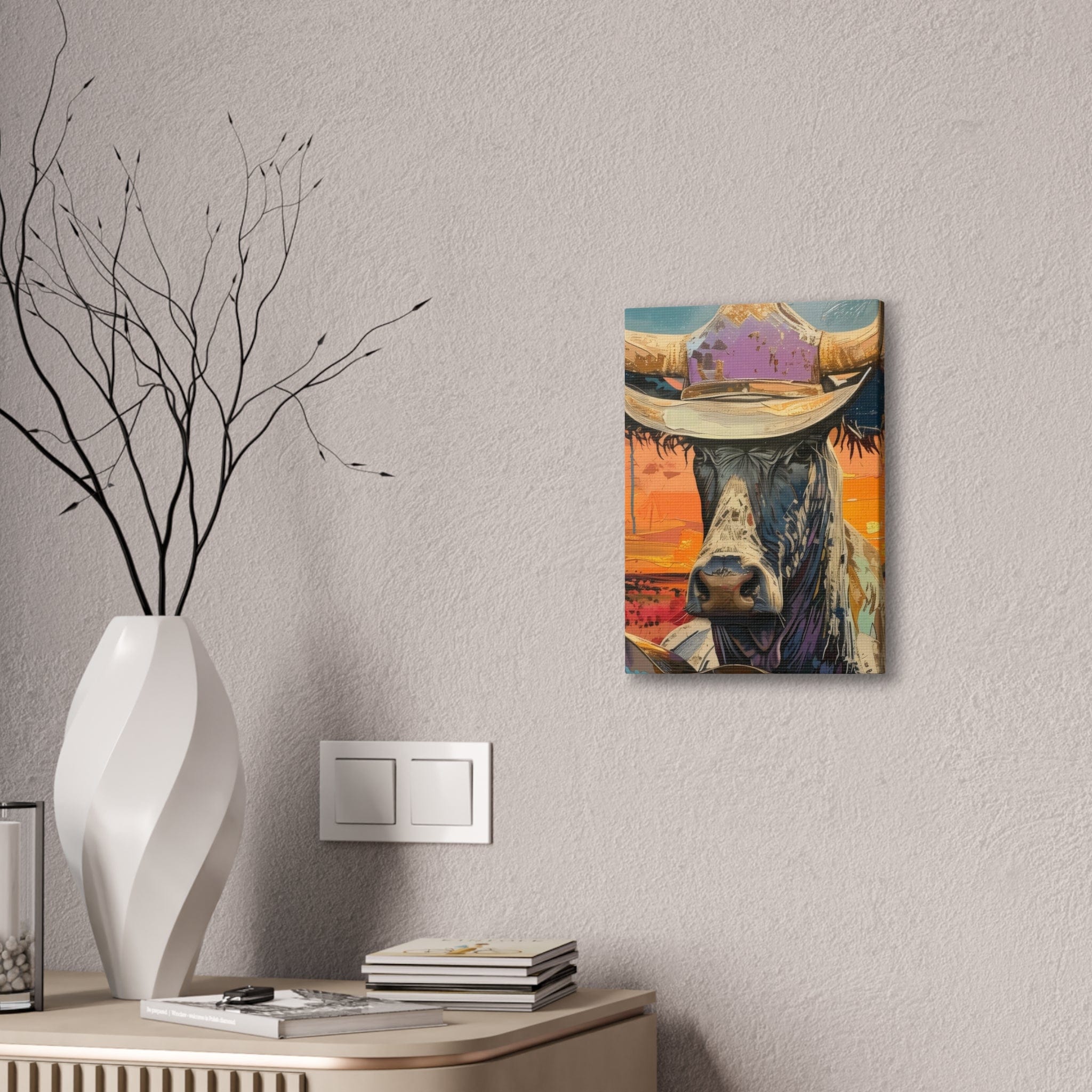 Canvas Stretched, Cow Hat