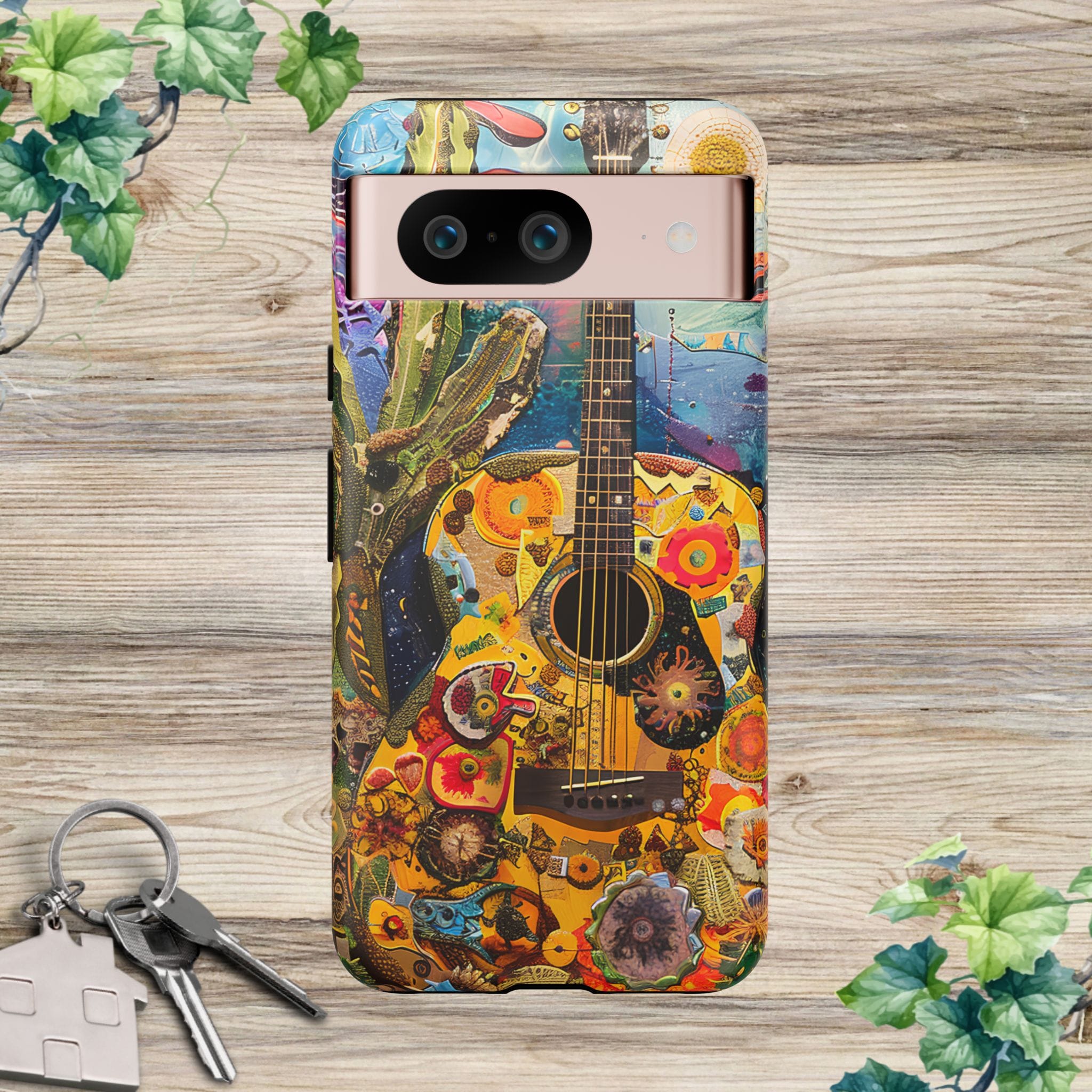 Floral Guitar- Phone Case