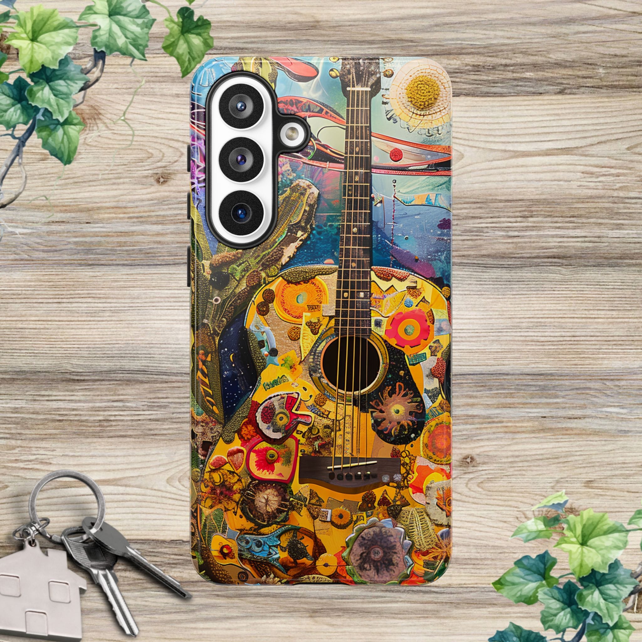 Floral Guitar- Phone Case