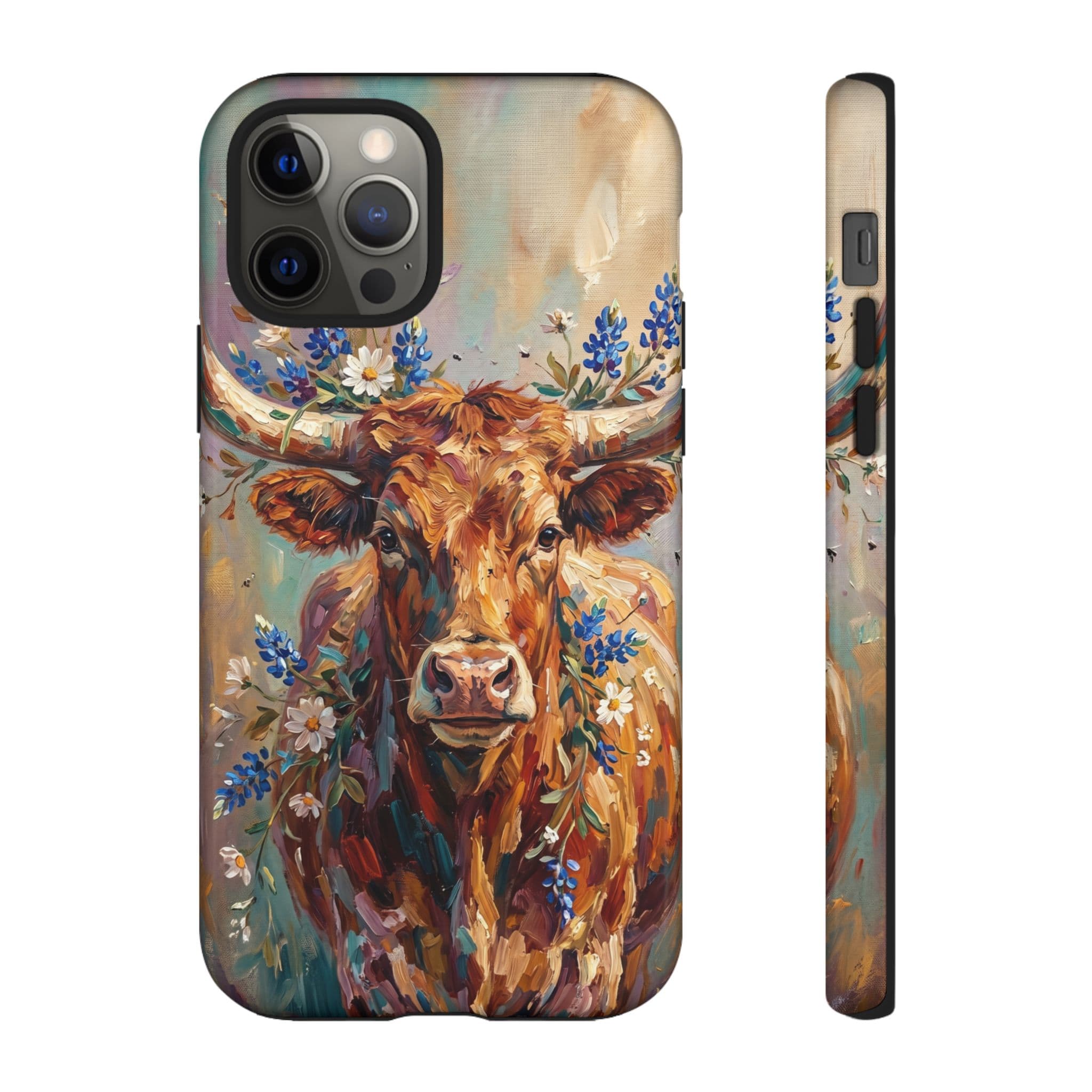 Texas Bluebonnet Longhorn Phone Case