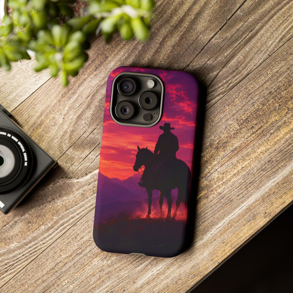 Cowboy Sunset Horseback Phone Case