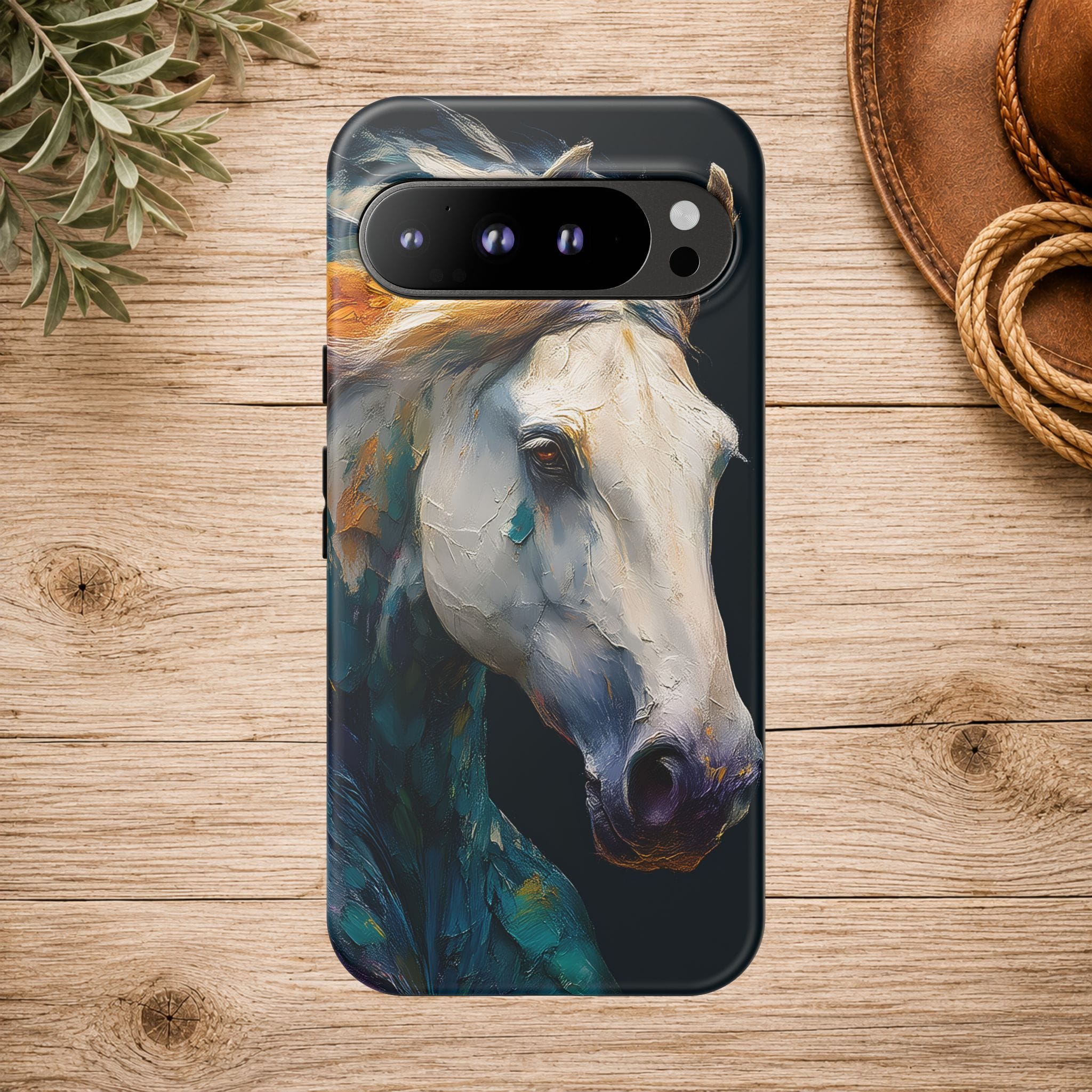 White Horse Art Phone Case