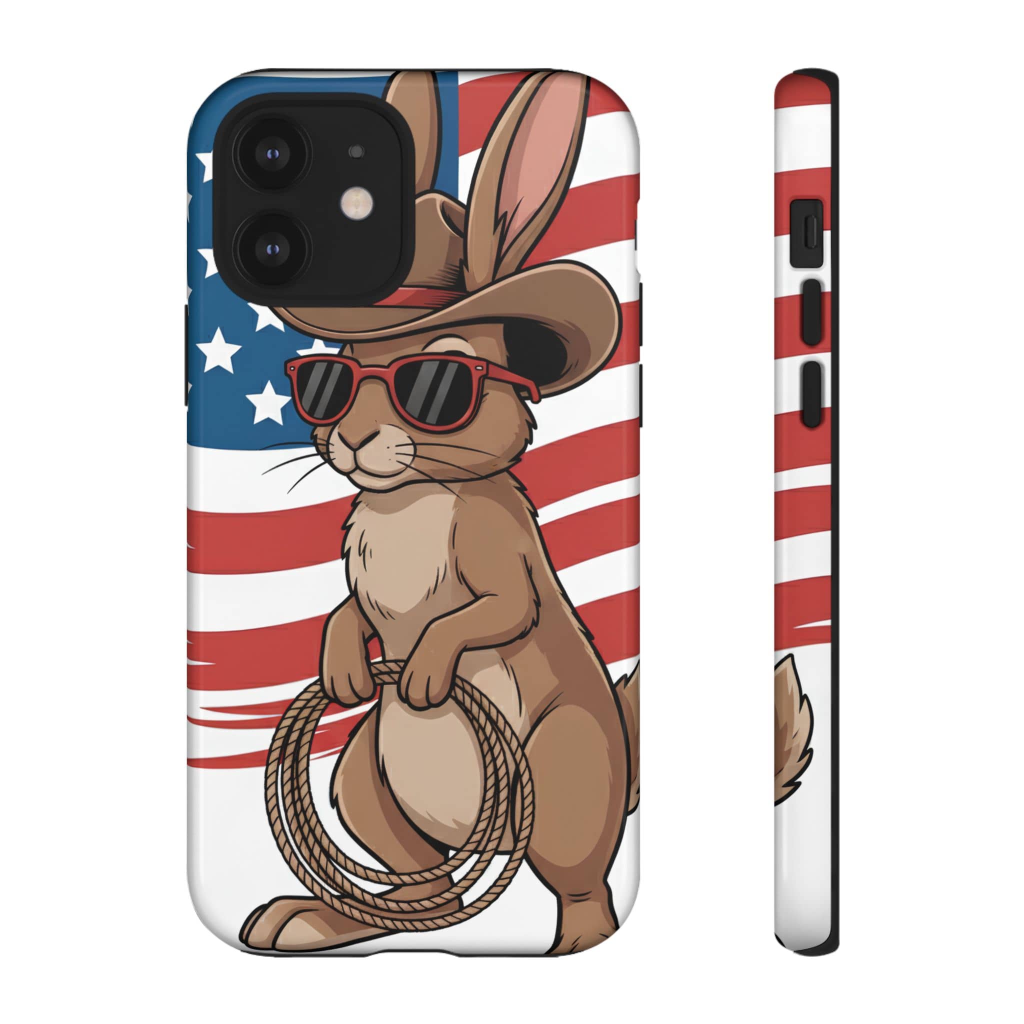 Patriotic Cowboy Bunny Phone Case