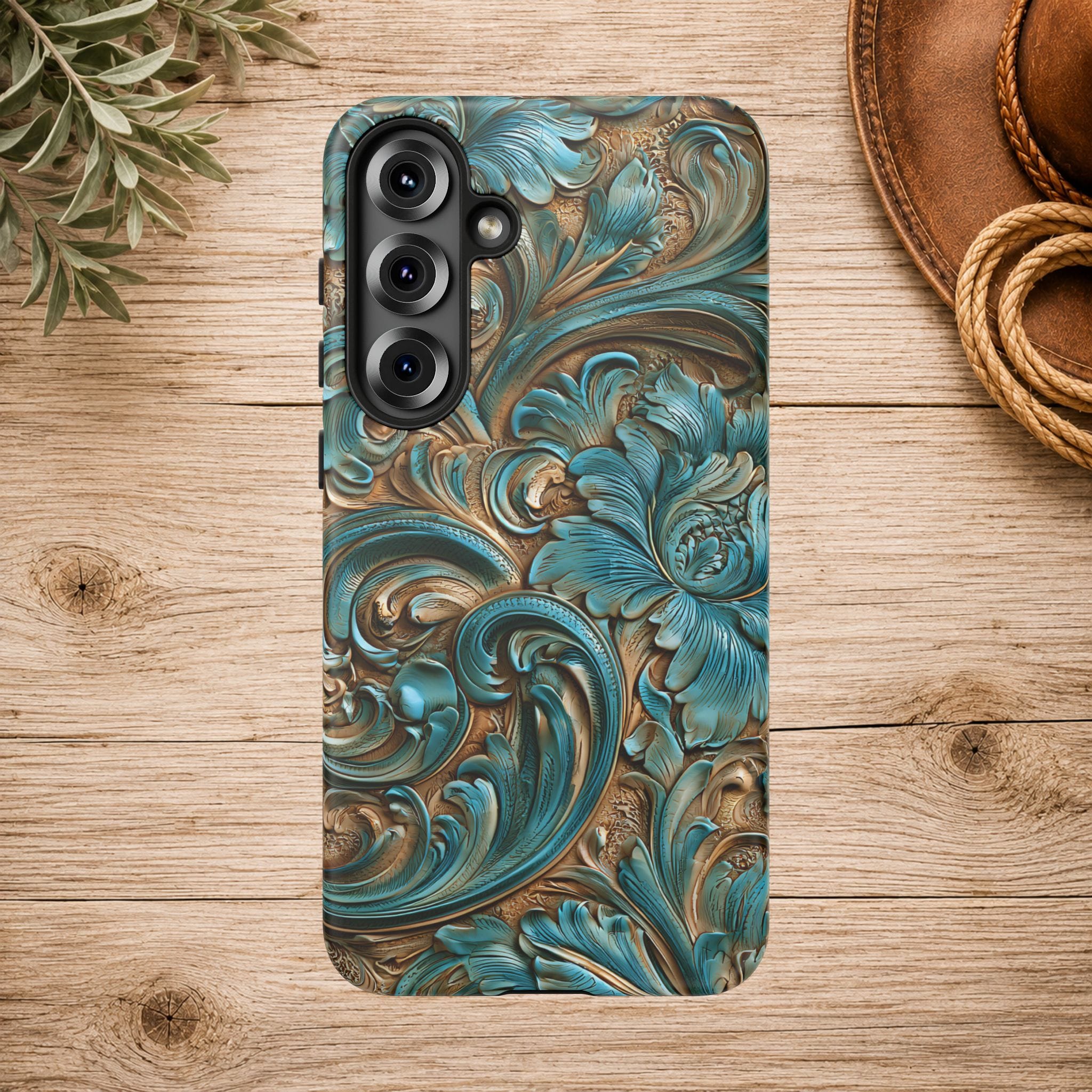 Turquoise  Western Tough Phone Case
