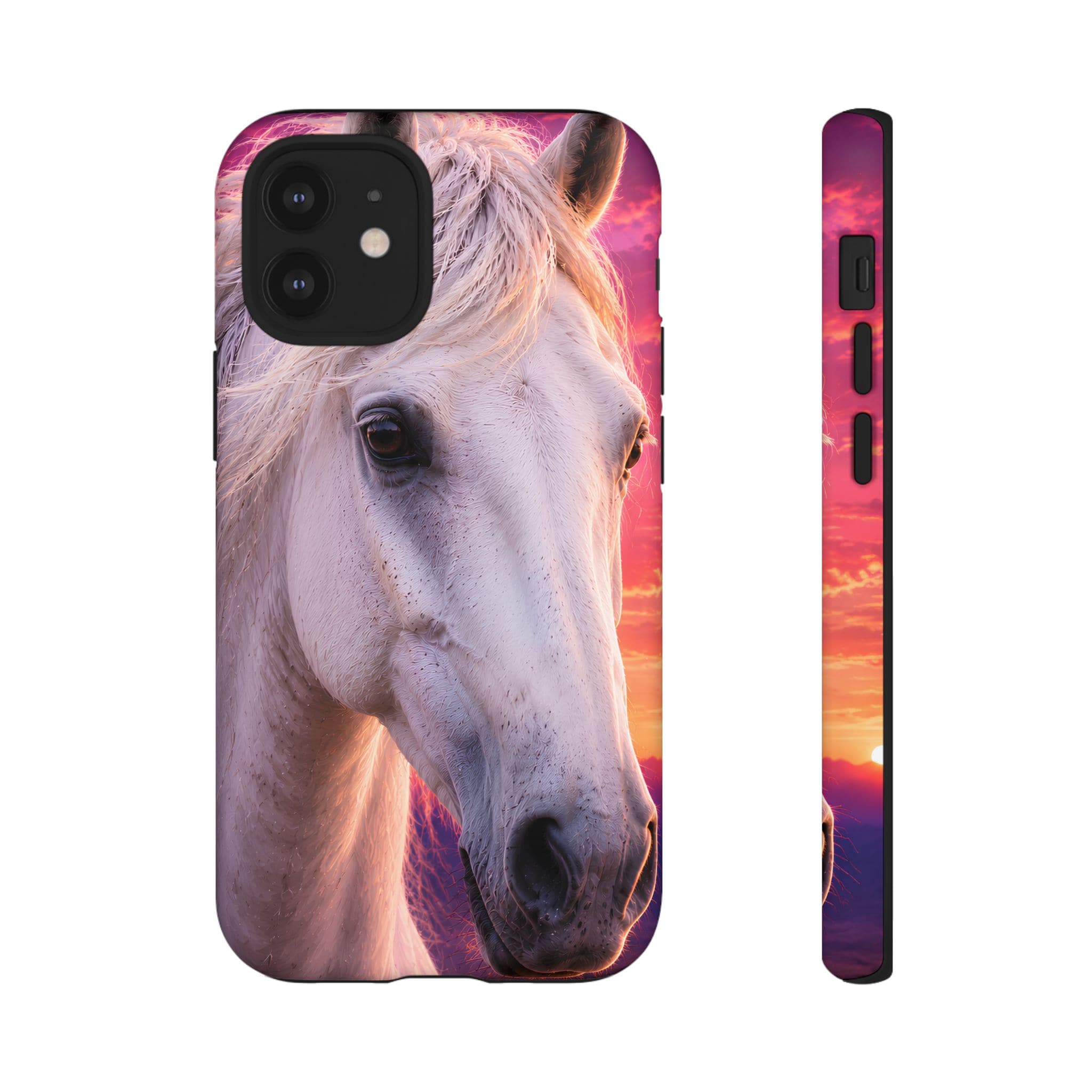White Horse Sunset Phone Case