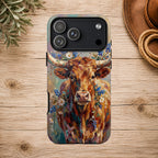Texas Bluebonnet Longhorn Phone Case