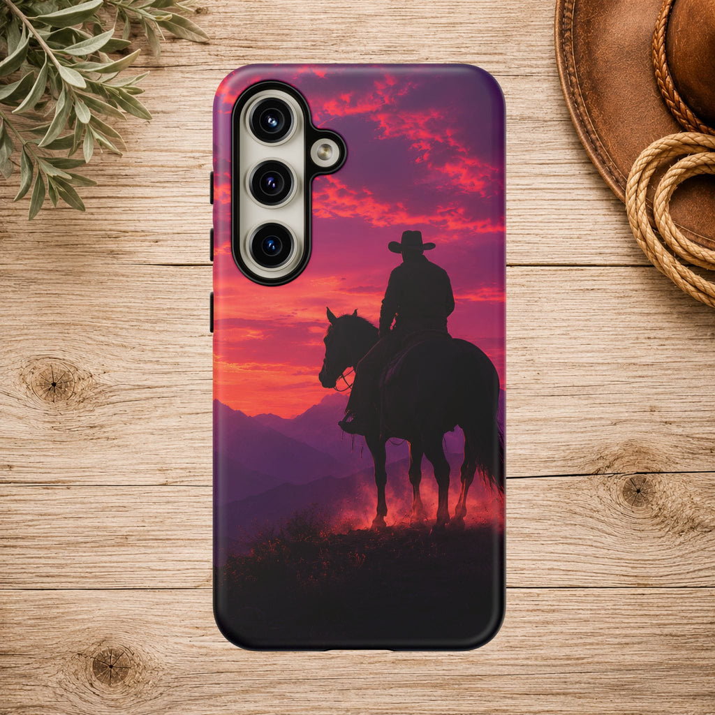Cowboy Sunset Horseback Phone Case