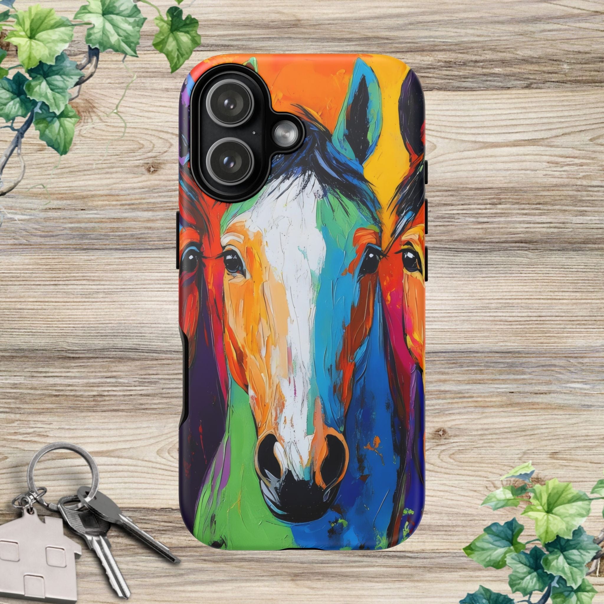 Colorful Horses Head - Phone Case