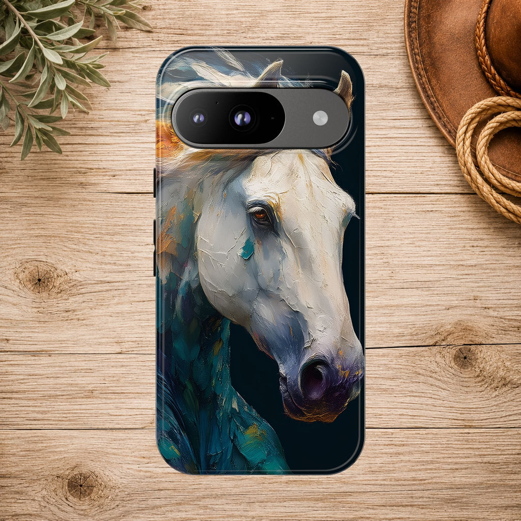 White Horse Art Phone Case