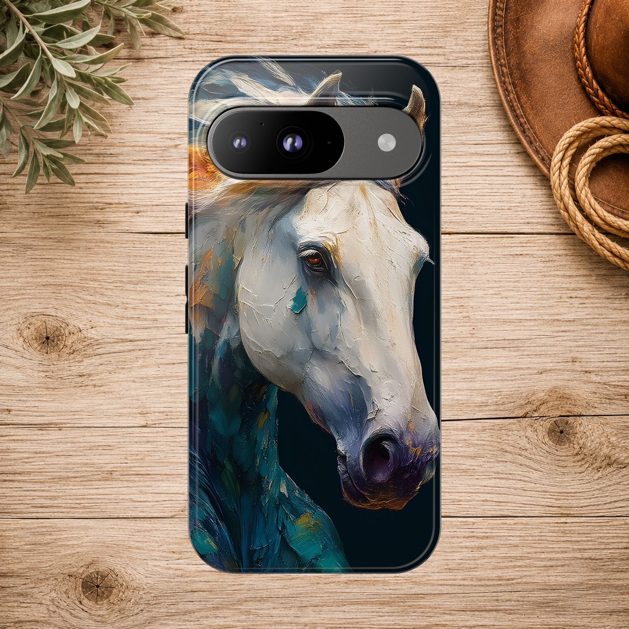 White Horse Art Phone Case