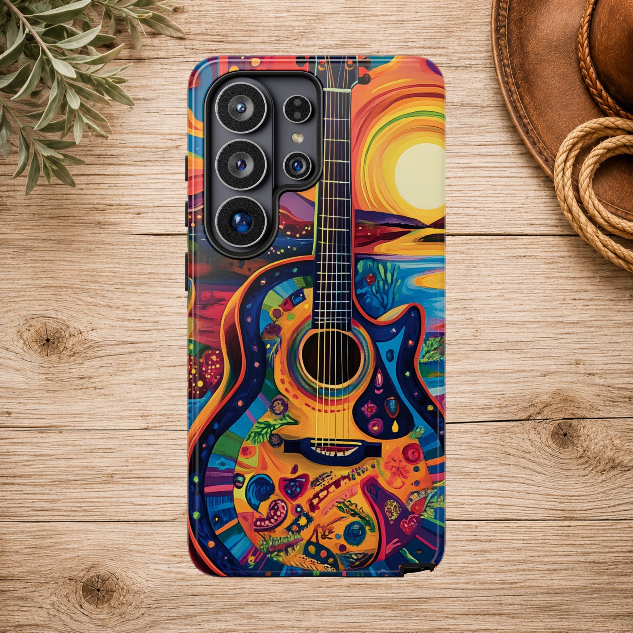 Psychedelic Sunset Guitar Phone Case
