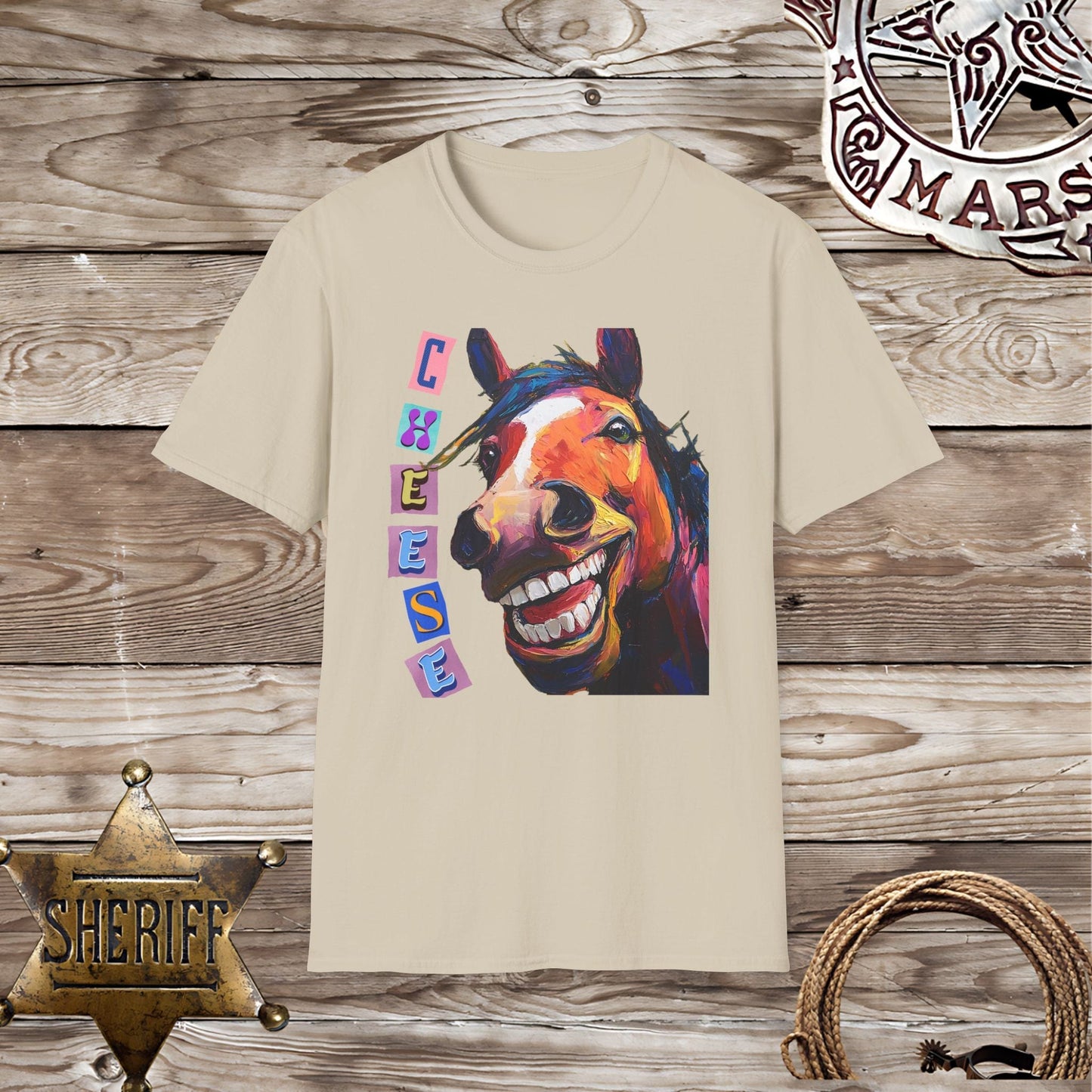 Softstyle Unisex T-Shirt: Horse say Cheese