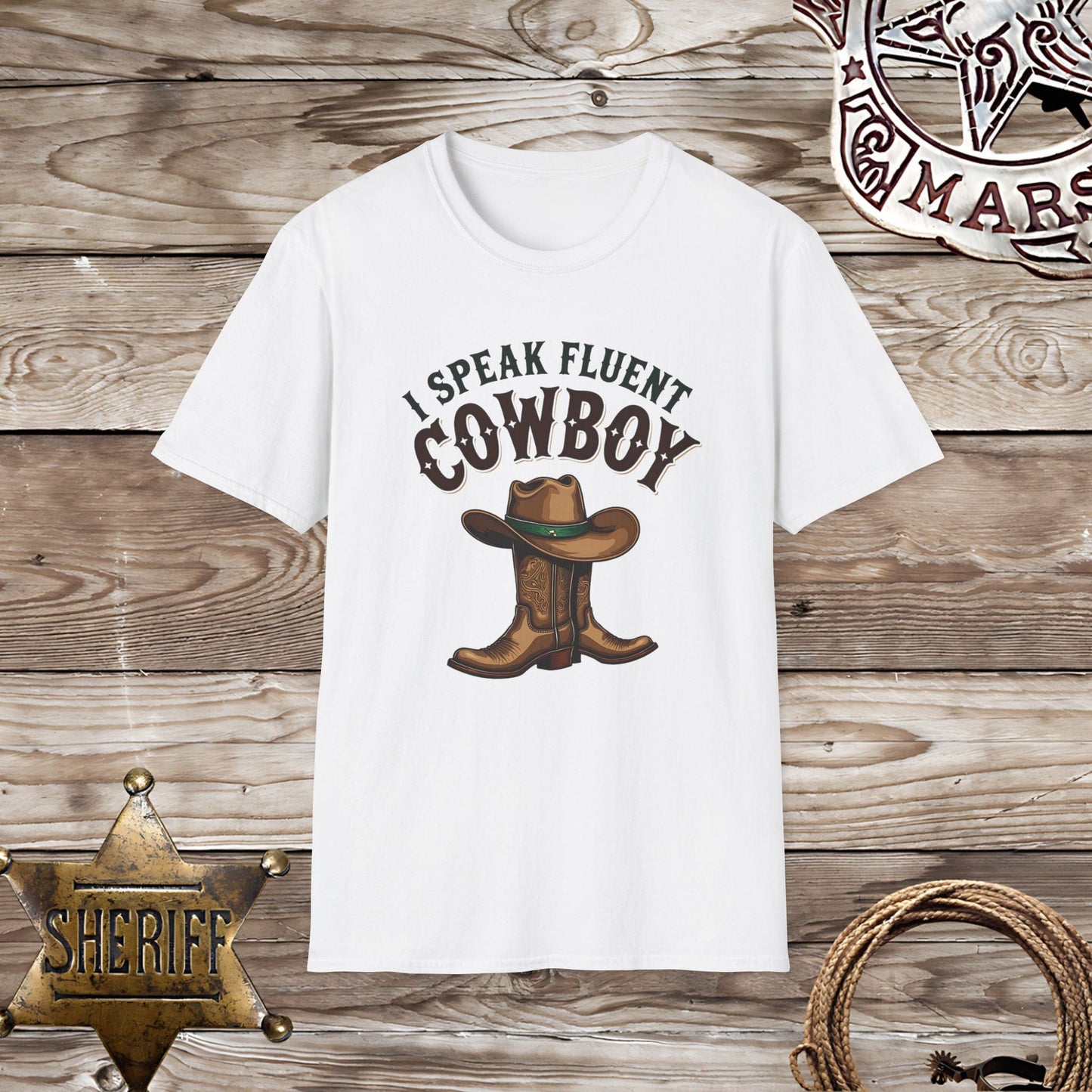 Softstyle UnisexT-Shirt: Speak Fluent Cowboy