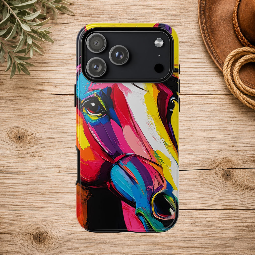 Abstract Colorful Horse Phone Case