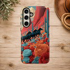 Desert Wild Horses Floral Phone Case