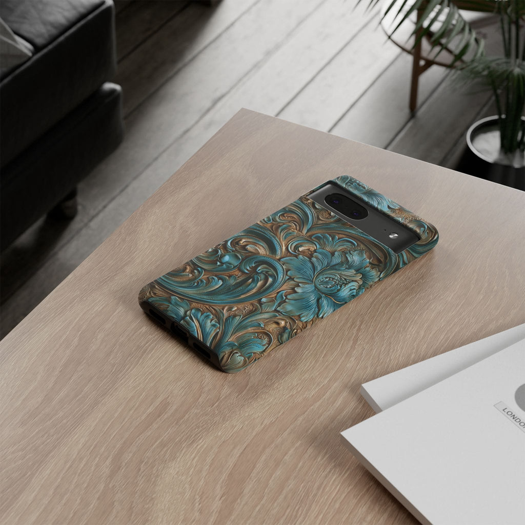 Turquoise  Western Tough Phone Case