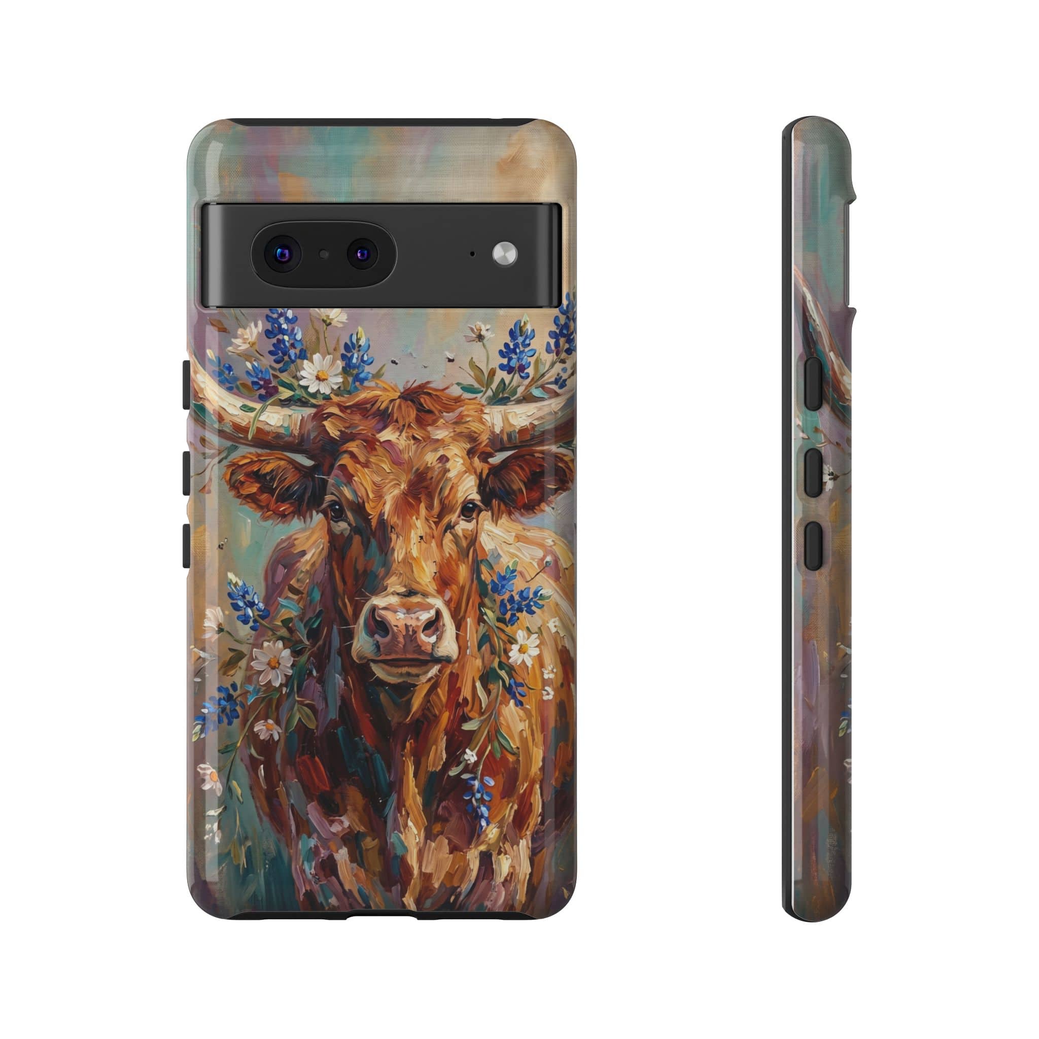 Texas Bluebonnet Longhorn Phone Case