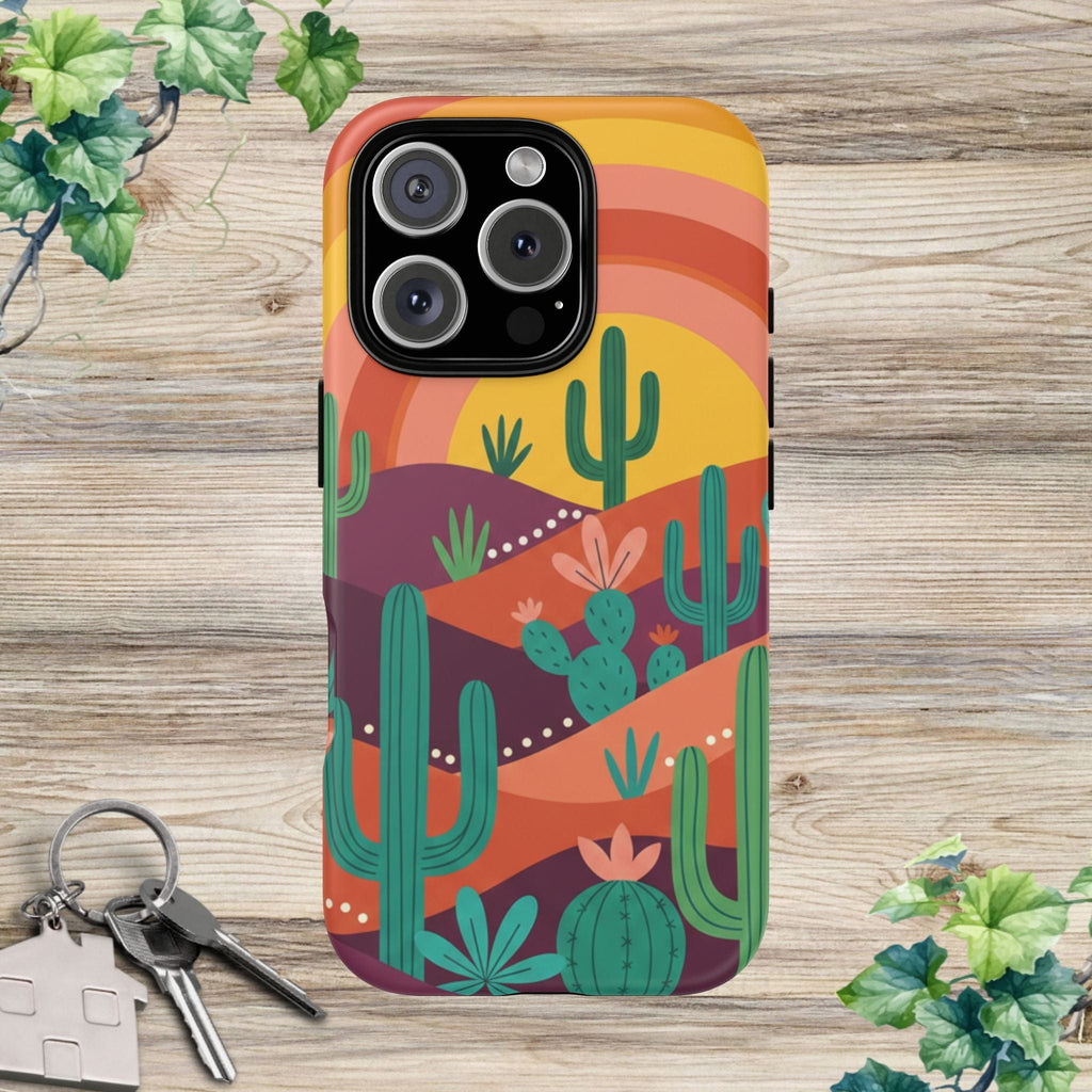 Desert Sunset Cactus Phone Case