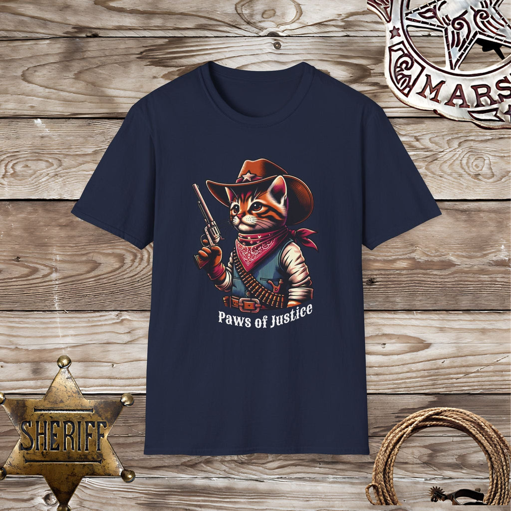 Paws of Justice Cat Sheriff-T-Shirt