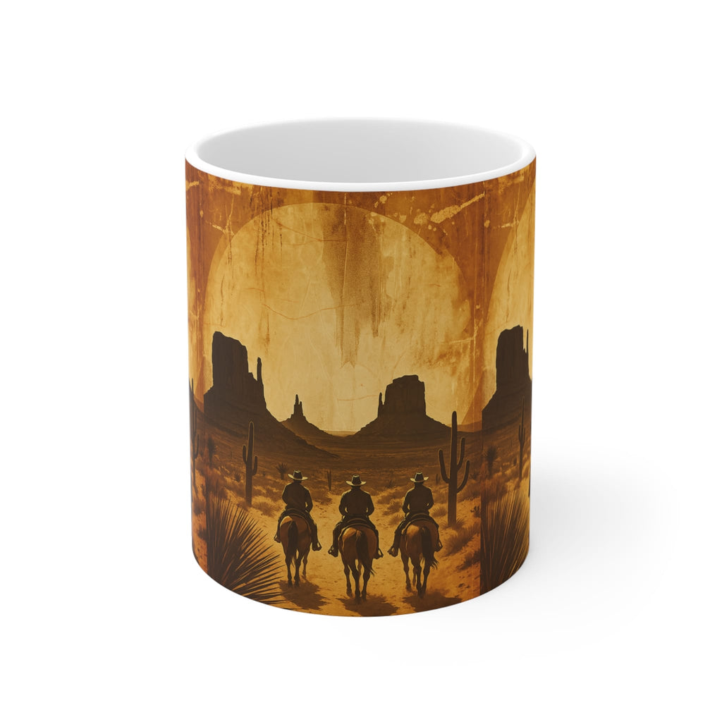 Three Cowboys Desert Sunset Coffee Mug