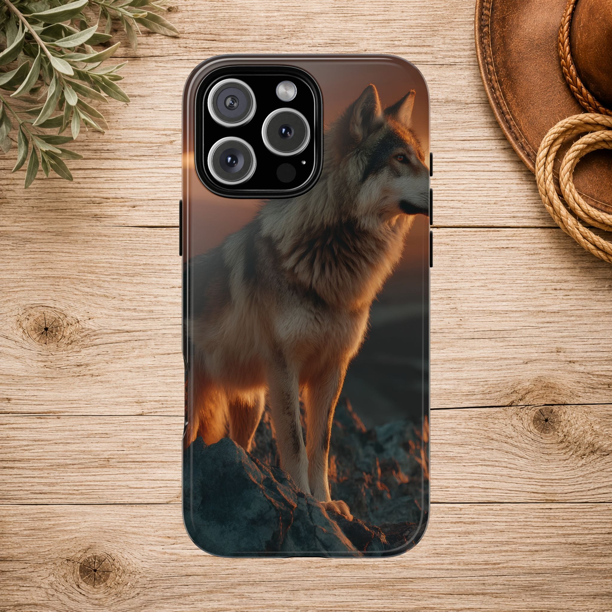 Wolf Sunset Phone Case
