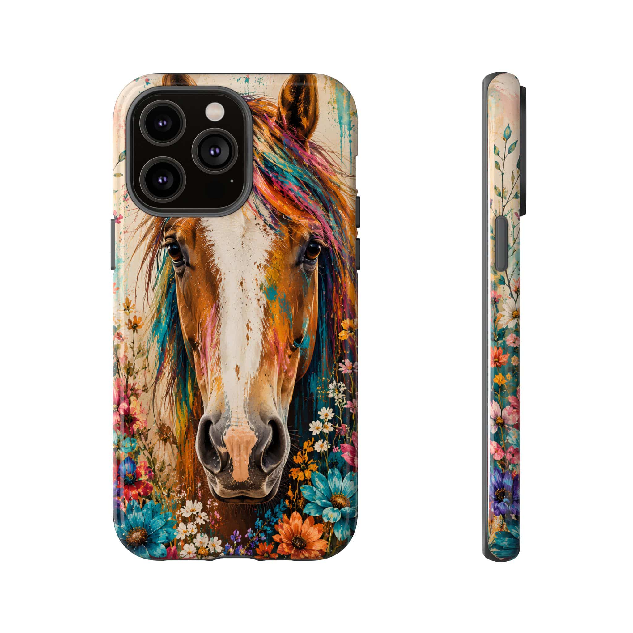 Boho Wildflower Horse Phone Case