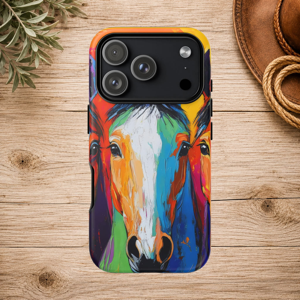Colorful Horse Head Phone Case