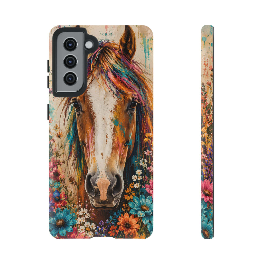 Boho Wildflower Horse Phone Case