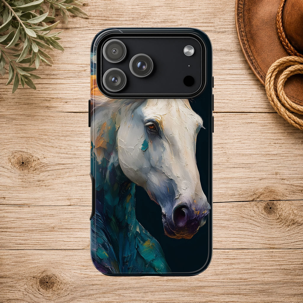 White Horse Art Phone Case