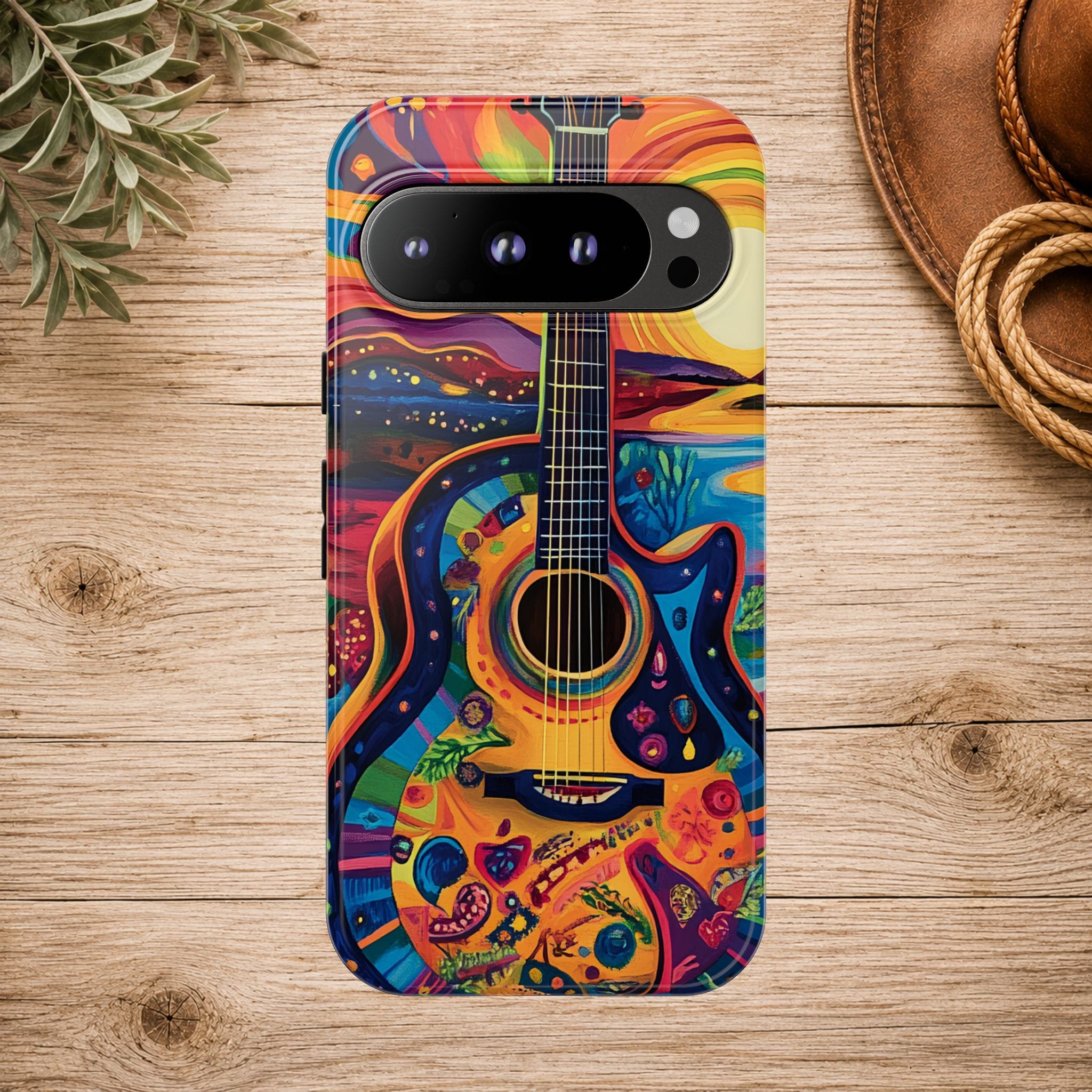 Psychedelic Sunset Guitar Phone Case