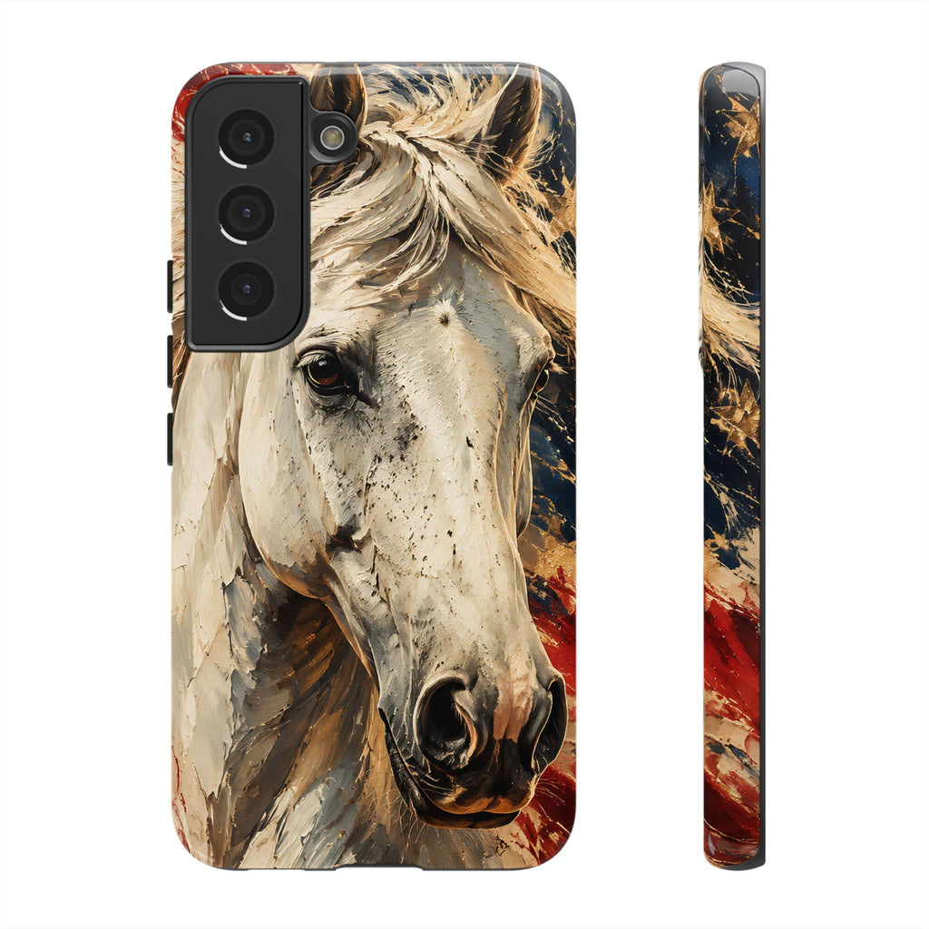 Patriotic White Horse Phone Case