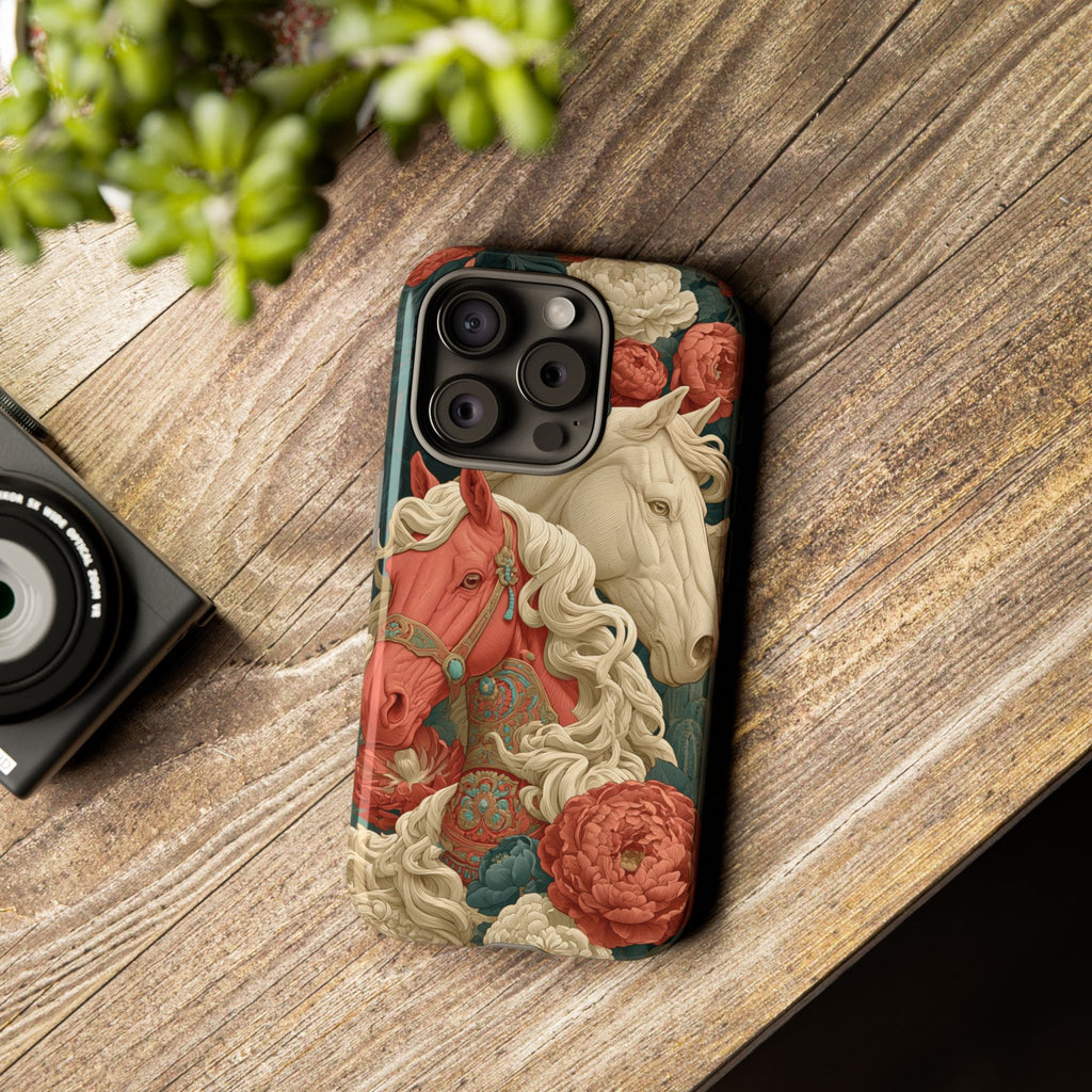 Floral Western Horses Phone Case