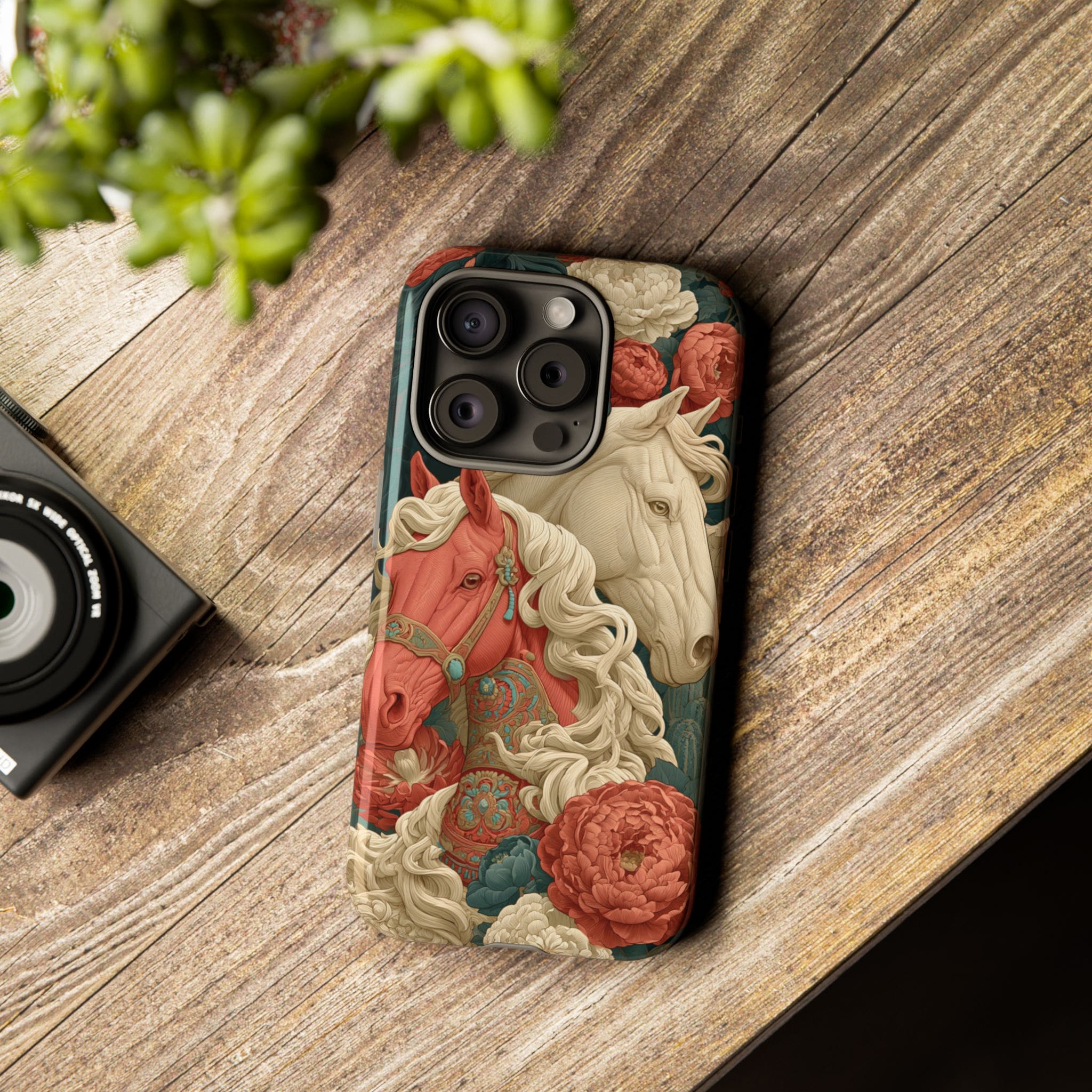 Floral Western Horses Phone Case