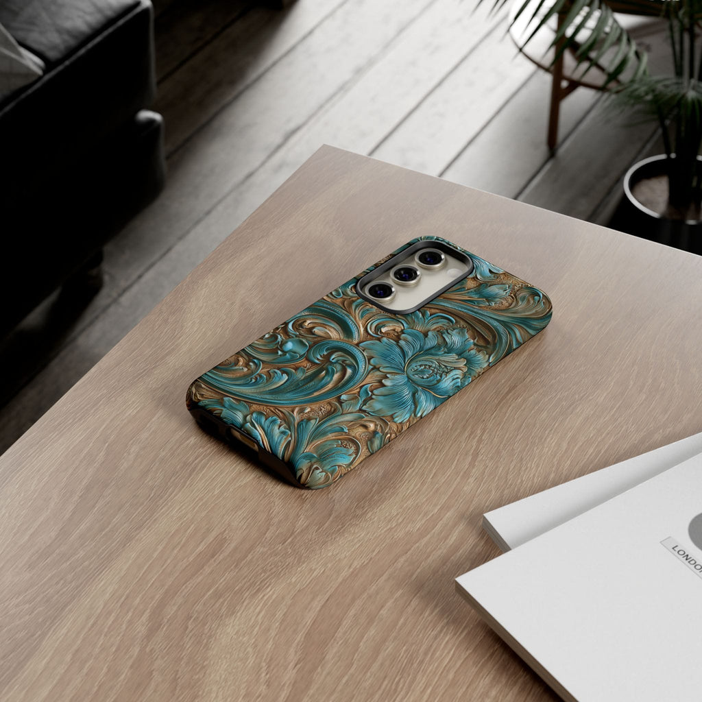 Turquoise  Western Tough Phone Case