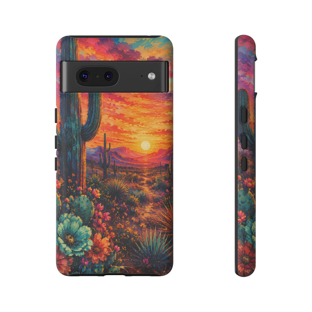 Desert Sunset Bloom Western Phone Case