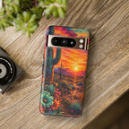Desert Sunset Bloom Western Phone Case
