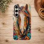 Boho Wildflower Horse Phone Case