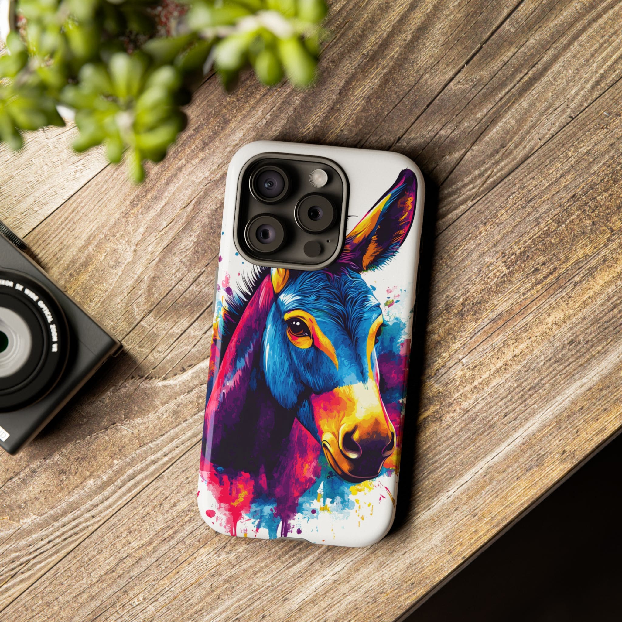Color Splash Donkey Phone Case