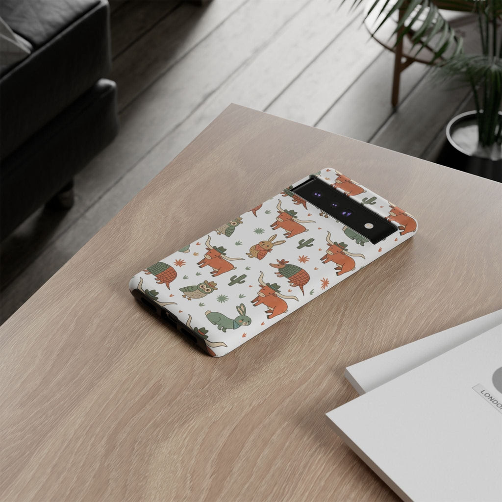 Armadillo, Longhorn, Owl & Bunny Pattern-Phone Case