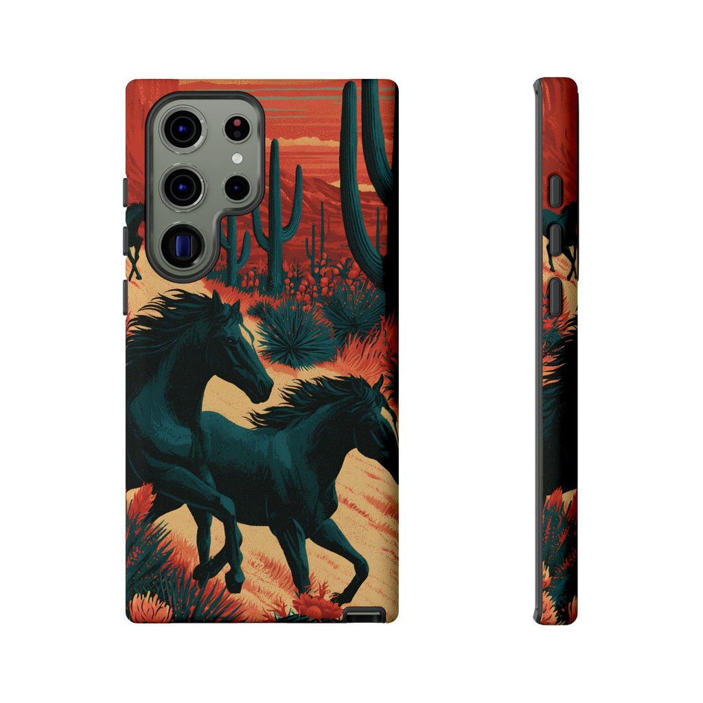 Desert Run Wild Horse Phone Case