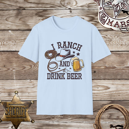 Softstyle Unisex T-Shirt-Ranch and Drink Beer