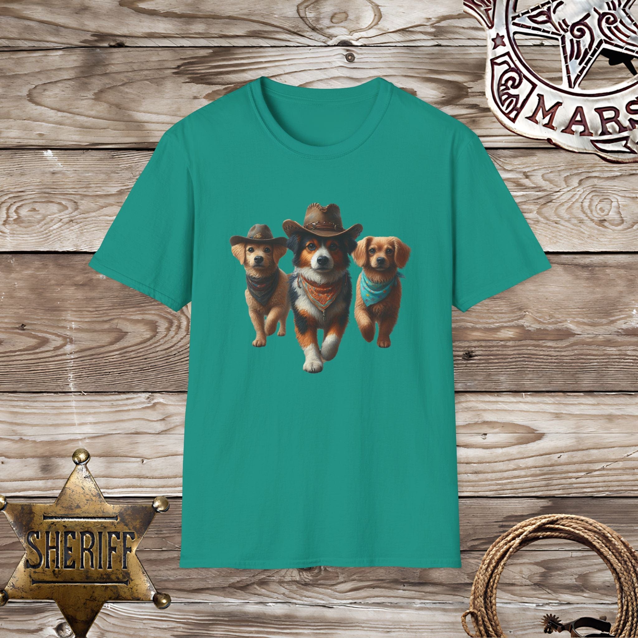 3 Cowboy Dogs-T-Shirt