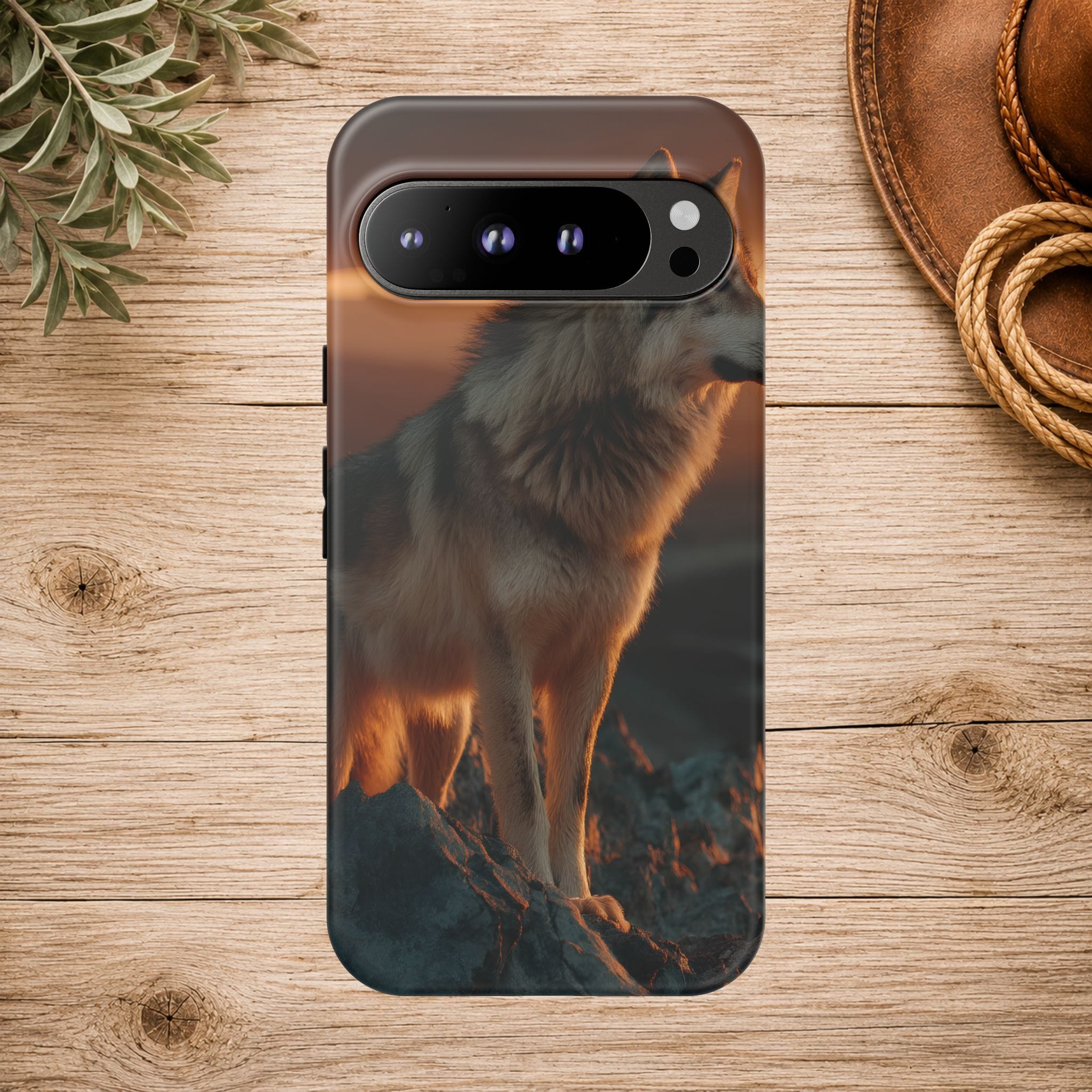 Wolf Sunset Phone Case